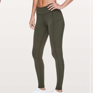 EUC Sz 4 Lululemon Speed up Tight in Dark Olive  Full on Luxtreme
